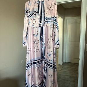 Floral pink dress by Anna Hariri